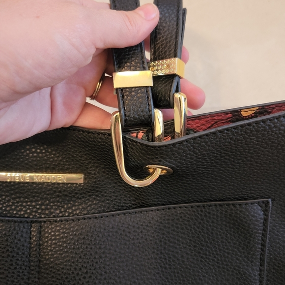 Black leather tote bag steve madden - Picture 4 of 7